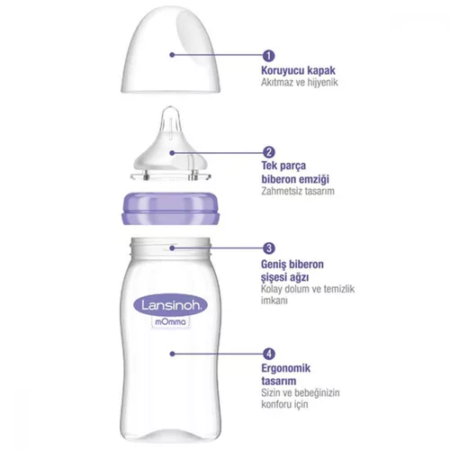 Biberon anticolic Lansinoh (3+) 240 ml 