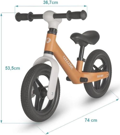 купить Велосипед Coccolle First Way Brown+Beige, bicicletă fără pedale в Кишинёве 