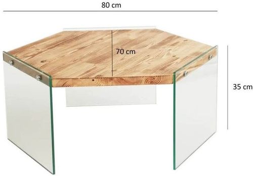 cumpără Măsuţă cafea Trendy Hexagon S304 80x35x70cm în Chișinău 