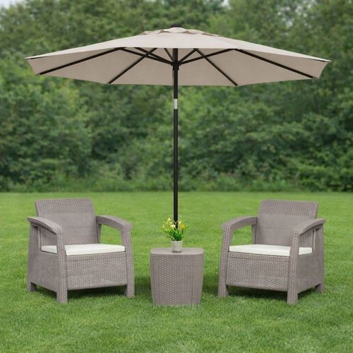 cumpără Umbrelă de gradină Hydro S 0431107, pe picior, Bej în Chișinău 