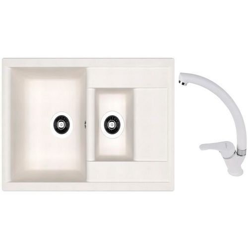 cumpără Chiuvetă bucătărie cu bateria Dr.Gans Astra 760K + SanDonna F 1069 alb în Chișinău 