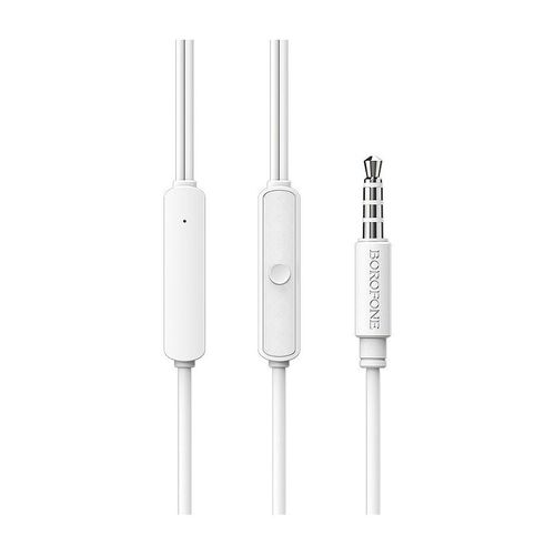 cumpără Borofone BM36 white (709707) Acura Universal earphones with mic, Speaker outer diameter 10MM, cable length 1.2m, Microphone, adapted to control Apple and Android în Chișinău 