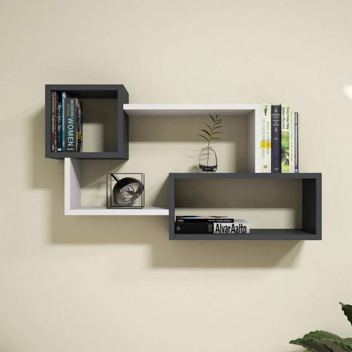cumpără Raft decorativ Hanah Home Afro White Anhtracite în Chișinău 