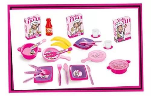 cumpără Bucătărie și veselă de jucărie Dolu 1614 DL Set de joaca bucatarie Barbie, 61478 în Chișinău 