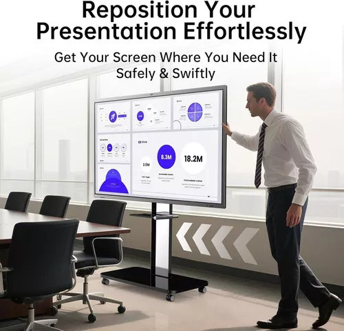 купить Стойка напольная для TV Horion HK76G2 65", 75", 86", mobile stand Interactive Displays в Кишинёве 