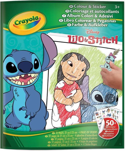 купить Набор для творчества Crayola 04-0900G Color&Sticker Book Lilo&Stitch в Кишинёве 