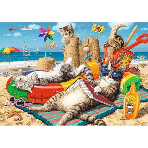 cumpără Puzzle Trefl R25H /26 (10674) 1000 Pisicile în vacanță în Chișinău 