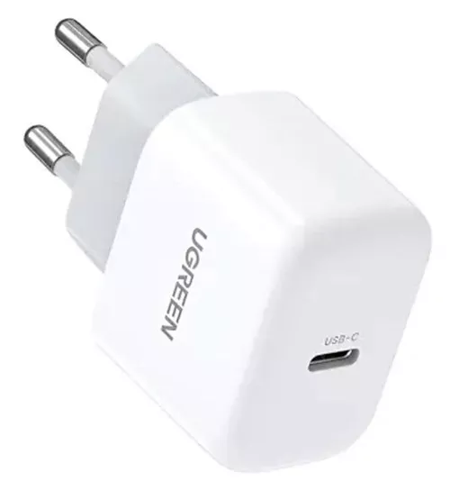 купить Зарядное устройство сетевое Ugreen 10220, Type-C PD3.0 20W EU CD241, White в Кишинёве 