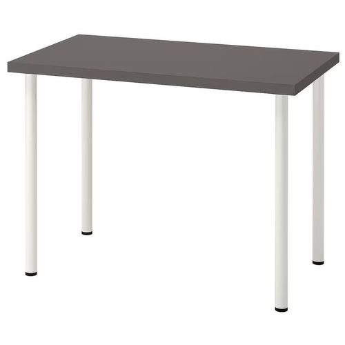 купить Офисный стол Ikea Linnmon/Adils 100x60 (Gri Inchis/Alb) в Кишинёве 