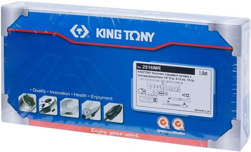 купить Набор ручных инструментов King Tony 2516MR набор 1/4" торцевых головок 6 гран., принадлежностей, 16 предм в Кишинёве 
