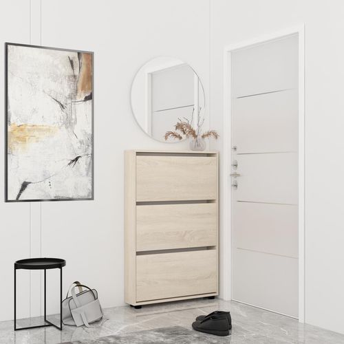 купить Полка для обуви Mobildor-Lux Leo Slim 100x16x125H cm Sonoma в Кишинёве 