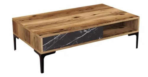 купить Журнальный столик Trendy Istanbul, Nuc, Marmura Neagra 105x32x60cm в Кишинёве 