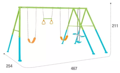 cumpără Teren de joacă Intex 44130 Leagăn 4 în 1 442x235x200 cm în Chișinău 