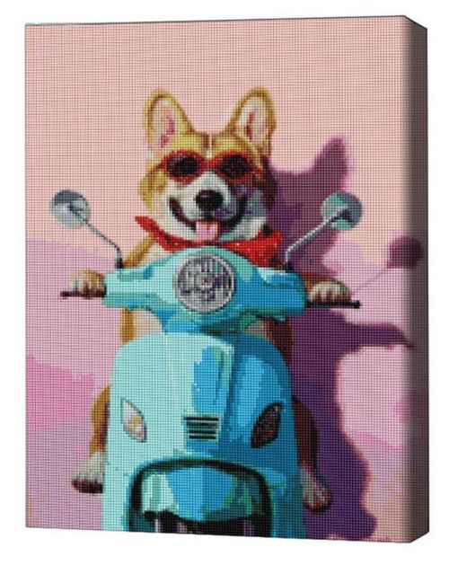 купить Картина по номерам BrushMe DBS1227FC Mozaic cu diamante 40x50сm (fără cutie) Vacanță la Roma, Lucia Heffernan в Кишинёве 