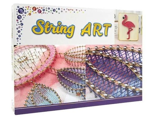 купить Набор для творчества miscellaneous DHACE28041 Set String Art 21x30 Flamingo в Кишинёве 