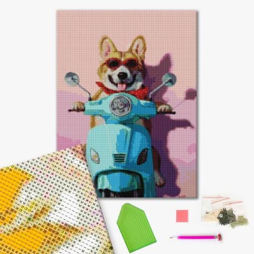 купить Картина по номерам BrushMe DBS1227FC Mozaic cu diamante 40x50сm (fără cutie) Vacanță la Roma, Lucia Heffernan в Кишинёве 