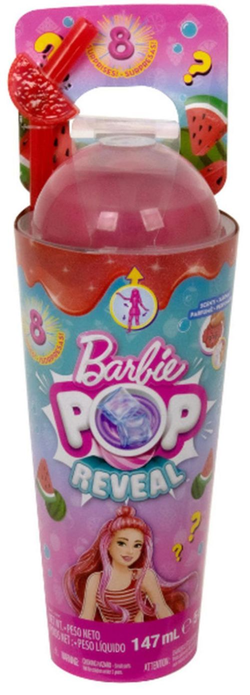 купить Кукла Barbie HNW43 Pop Reveal Smoothie cu pepene verde, Fruit Series в Кишинёве 