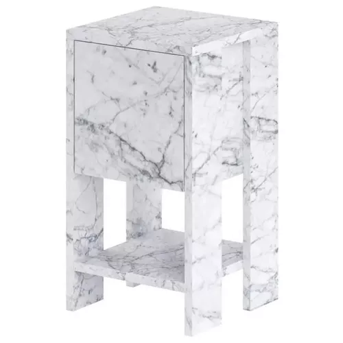 купить Тумбочка Trendy Ema, Marmura de Carrara, 30x55x30cm в Кишинёве 