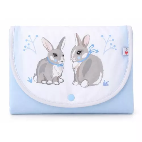 cumpără Accesoriu pentru înfășat Veres 427.3 Матрасик для пеленания дорожный (57x60) Summer Bunny blue în Chișinău 