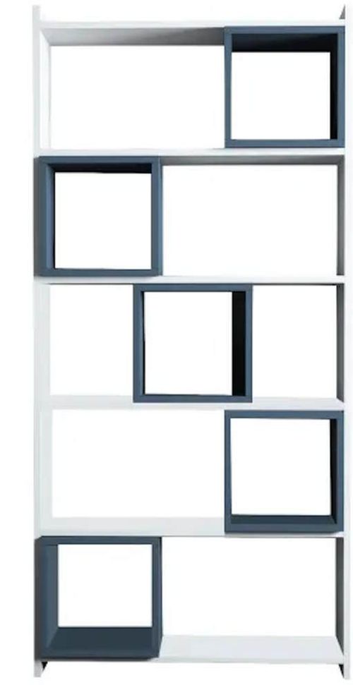 cumpără Masă de birou Trendy Cutie, alb, albastru, cu raft în Chișinău 