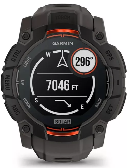 купить Смарт часы Garmin Instinct 3, 50 mm, Solar, Black with Charcoal Band (010-02935-00) в Кишинёве 