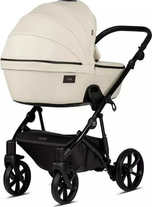 купить Детская коляска Tutis 2in1 VIVA4 Leather 2/1 Vanilla 086 (1202086) в Кишинёве 