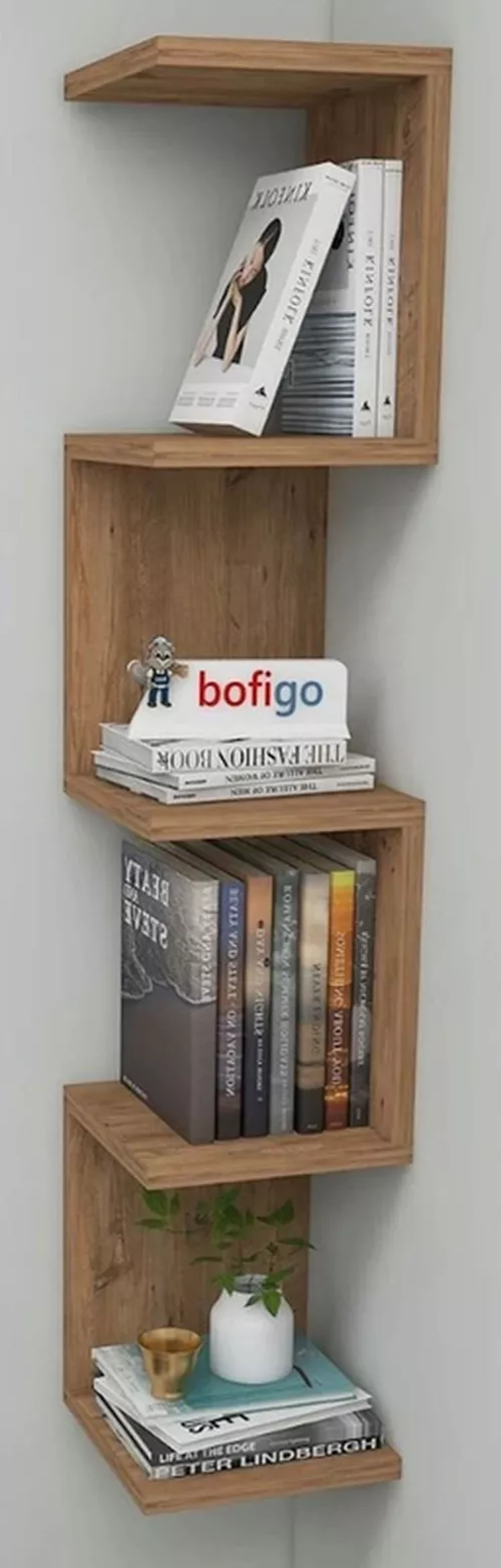 cumpără Raft de birou Nex Home Zigzag, 23x23x111 cm, Stejar (15-12-02) în Chișinău 