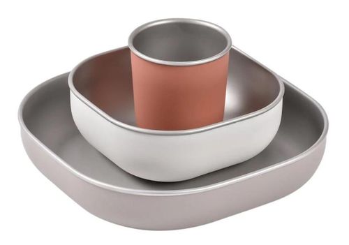 cumpără Seturi pentru hrănire bebelușilor Beaba B913584 Set de masa din otel inoxidabil 4 piese Terracotta în Chișinău 