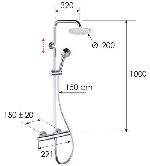 купить Душевая панель Remer EQ32XEC20 Bara dus incorporat set (cromat) в Кишинёве 