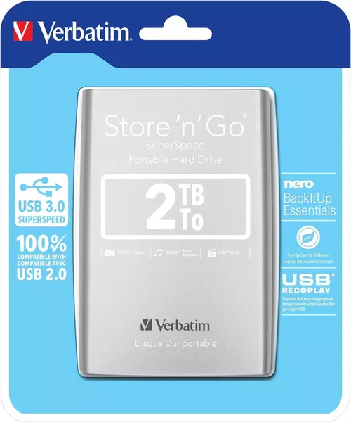 купить Жесткий диск HDD внешний Verbatim VER_53189 2.0TB (USB 3.0) в Кишинёве 