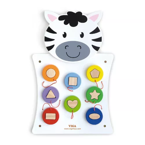cumpără Puzzle Viga 50681 Busyboard (de perete) Zebra cu figuri în Chișinău 