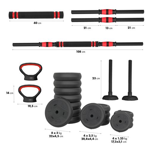купить Гантель HMS 3079 Set gantera reglabila 6in1 SGN140 PRO в Кишинёве 