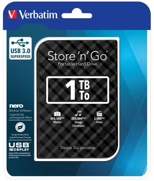 купить Жесткий диск HDD внешний Verbatim VER_53194 1.0TB (USB3.0) в Кишинёве 