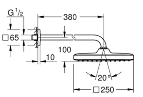 купить Верхний душ Grohe Tempesta 250 Cube 26682000 в Кишинёве 