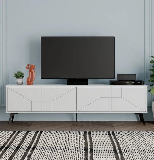 cumpără Comodă TV Trendy Duna, Alb 180x50x29cm în Chișinău 