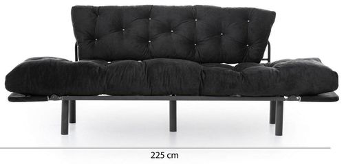 cumpără Canapea Trendy Nitta Triple Negru, extensibila (3 locuri) în Chișinău 