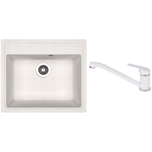 купить Мойка кухонная со смесителем Dr.Gans Nika 570 + SanDonna F 1066 alb в Кишинёве 