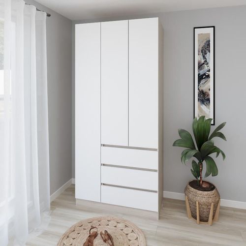 купить Шкаф Smartex (15862) N15 100cm St.Deschis+Alb в Кишинёве 