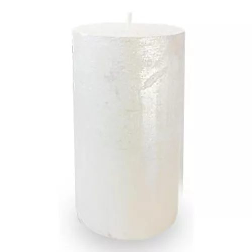 cumpără Lumânare Promstore 46124 Zniczplast Свеча пеньковая Decor 14x7cm, 60час, Hand made, перламутр în Chișinău 