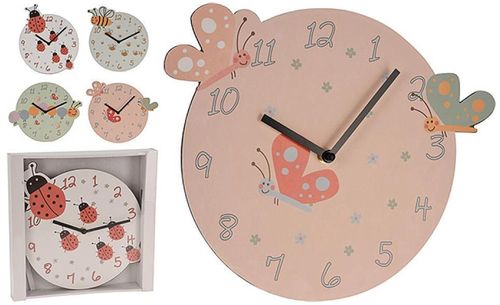 купить Часы Promstore 27773 Ceas de perete pentru copii Fluturi 26x28cm в Кишинёве 