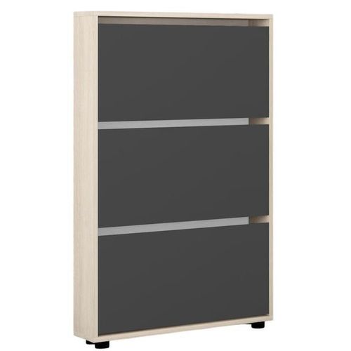 купить Полка для обуви Mobildor-Lux Leo Slim 70x16x125H cm Sonoma/Anthracite в Кишинёве 
