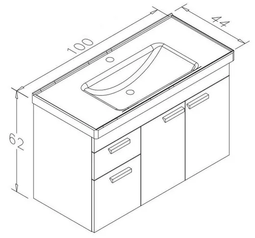 cumpără Dulap pentru lavoar Orka Enez 100 white în Chișinău 