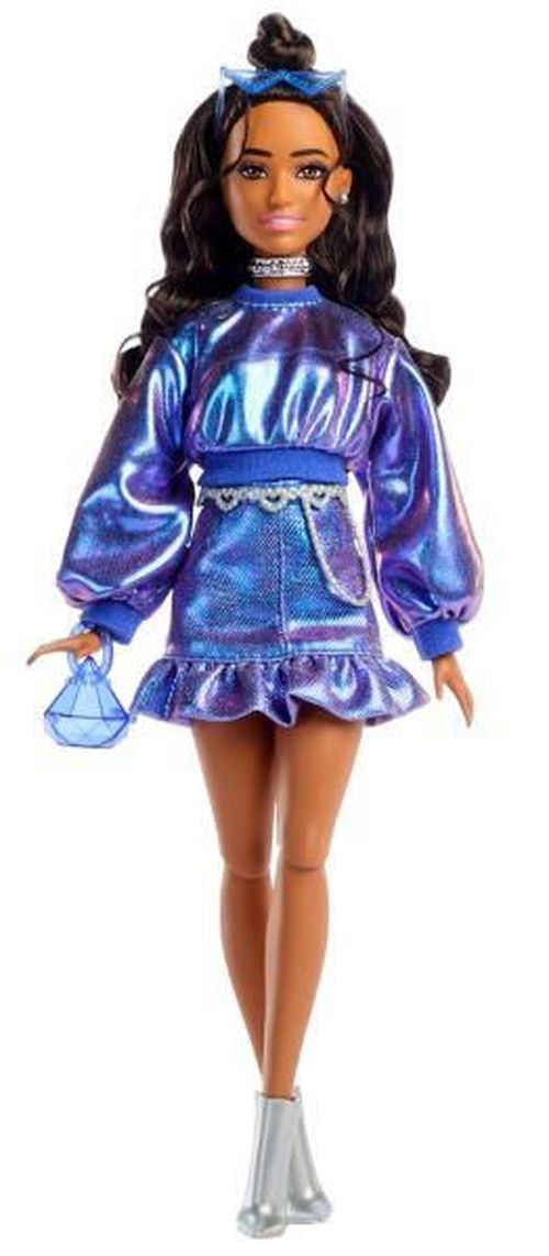 купить Кукла Barbie JFP42 Fashionistă rochie violetă lucioasă в Кишинёве 