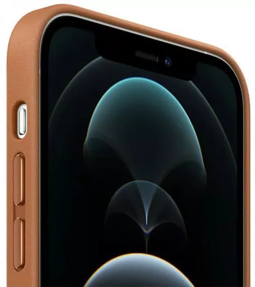 купить Чехол для смартфона Apple iPhone 12 Pro Max Leather Case with MagSafe Saddle Brown MHKL3 в Кишинёве 