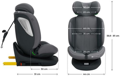 cumpără Scaun auto KinderKraft KCIGRO02GRYPL00 I-Grow 2 Plus I-Size Grey în Chișinău 