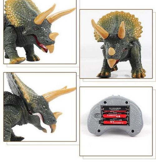 купить Радиоуправляемая игрушка Essa 9988 Jucărie interactivă Dinozaur triceratops cu telecomandă (lumini si sunet) в Кишинёве 