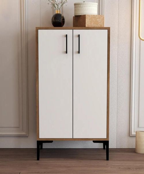 cumpără Raft pentru încălțăminte Trendy Prag, Nuc, Alb 60x111x35cm în Chișinău 