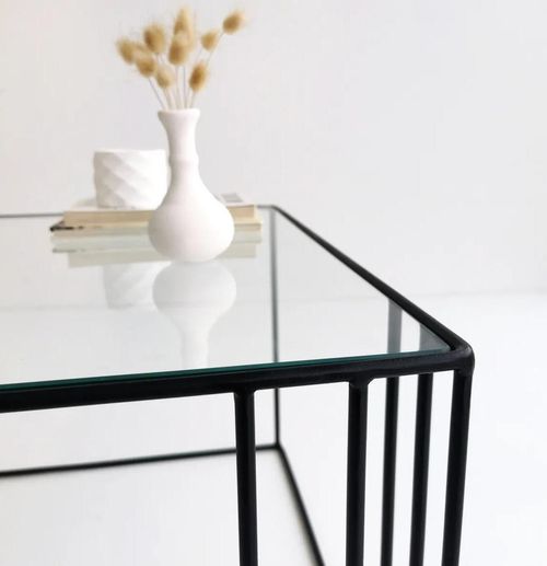 купить Журнальный столик Trendy Contur, Черный 55x36x55 см в Кишинёве 