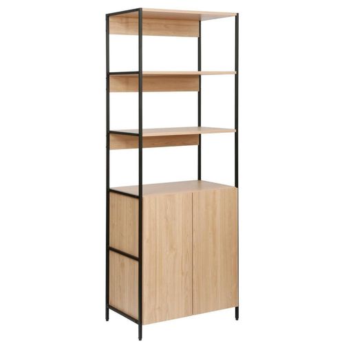 купить Офисный стеллаж Deco Lanta L 63x41x176H Oak/Black в Кишинёве 