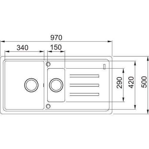 купить Мойка кухонная со смесителем Franke 114.0531.836 Sinthetic Sinks BSG 651 3 1/2" WWK REV WOF OA Po в Кишинёве 